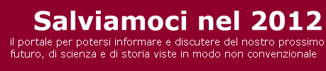 Salviamoci nel 2012 Salviamoci nel 2012